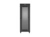 Lanberg FF01-8247-23BL 19" 47U SZÉL:800mm MÉLY:1200mm MAG:2343mm lapraszerelt LCD hálós fémajtós fekete szerver szekrény