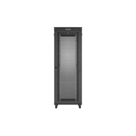   Lanberg FF01-8247-23BL 19" 47U SZÉL:800mm MÉLY:1200mm MAG:2343mm lapraszerelt LCD hálós fémajtós fekete szerver szekrény