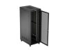 Lanberg FF01-8247-23BL 19" 47U SZÉL:800mm MÉLY:1200mm MAG:2343mm lapraszerelt LCD hálós fémajtós fekete szerver szekrény
