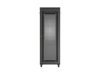 Lanberg FF01-8247-23BL 19" 47U SZÉL:800mm MÉLY:1200mm MAG:2343mm lapraszerelt LCD hálós fémajtós fekete szerver szekrény