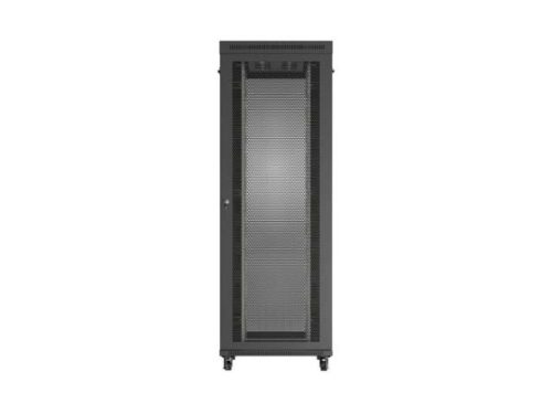 Lanberg FF01-8247-23BL 19" 47U SZÉL:800mm MÉLY:1200mm MAG:2343mm lapraszerelt LCD hálós fémajtós fekete szerver szekrény