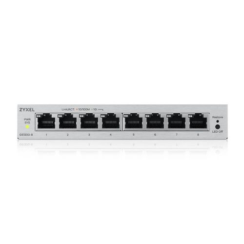 Zyxel GS1200-8-EU0103F v3 8xGbE LAN port web menedzselhető asztali Switch