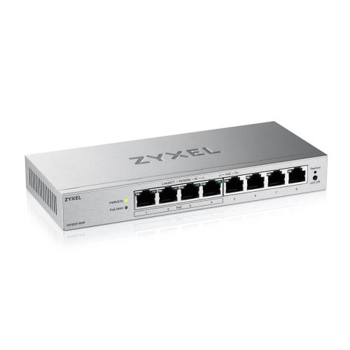 Zyxel GS1200-8HPV3-EU0101F v3 4xGbE PoE+ LAN (68W) 4xGbE LAN port web menedzselhető asztali Switch