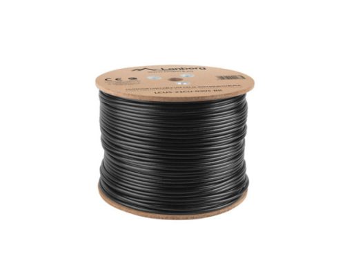 Lanberg LCU5-21CU-0305-BK Cat.5e UTP PE CU Fca 100MHz AWG24 305m árnyékolatlan fekete kültéri kábel