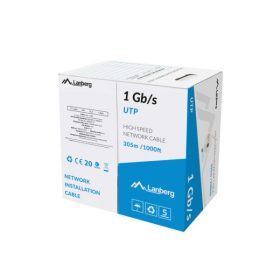   Lanberg LCU6-10CC-0305-S UTP CCA 1Gb/s 250MHz 305m árnyékolatlan réz bevonatú alumínium fali kábel
