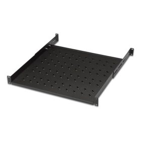   Lande LN-RAF-RMC-1145-BL 19" 1U 450mm mély 4 ponton rögzíthető állítható fekete tálca