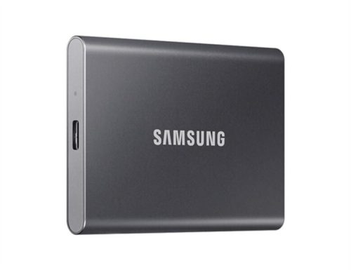 SAMSUNG SSD Külső, 1TB, T7, Titán Szürke, USB 3.2