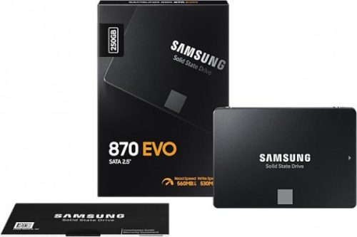 SAMSUNG SSD Belső, 250GB, 870 EVO, 2.5, SATA3