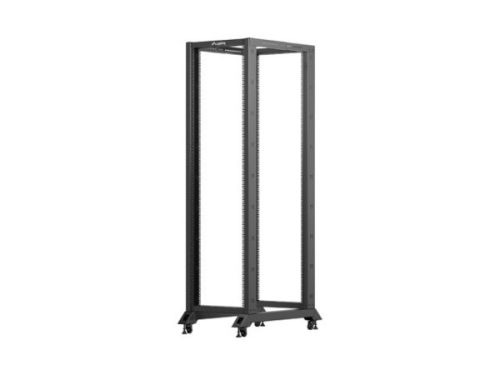 Lanberg OR01-6042-B 19" 42U SZÉL:600mm MÉLY:1000mm MAG:2118mm lapraszerelt fekete rack keret