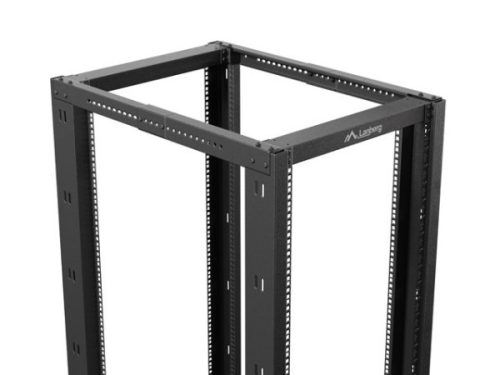 Lanberg OR01-6042-B 19" 42U SZÉL:600mm MÉLY:1000mm MAG:2118mm lapraszerelt fekete rack keret