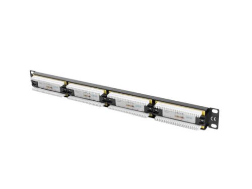 Lanberg PPU5-1024-B 19" 1U 24port Cat.5e UTP árnyékolatlan fekete patch panel
