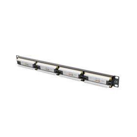   Lanberg PPU6-1024-B 19" 1U Cat.6 UTP 24port árnyékolatlan fekete patch panel