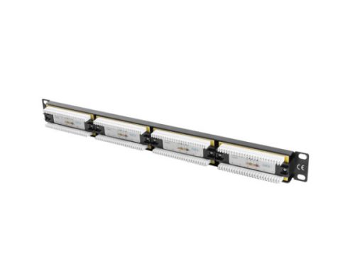 Lanberg PPU6-1024-B 19" 1U Cat.6 UTP 24port árnyékolatlan fekete patch panel