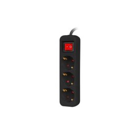   Lanberg PS1-03F-0150-BK 3x Schuko aljzat 10A 1.5m kapcsolós fekete elosztósor