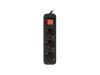 Lanberg PS1-03F-0150-BK 3x Schuko aljzat 10A 1.5m kapcsolós fekete elosztósor