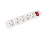 Lanberg PS1-05F-0150-W 5x Schuko aljzat 10A 1.5m kapcsolós fehér elosztósor