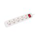 Lanberg PS1-05F-0150-W 5x Schuko aljzat 10A 1.5m kapcsolós fehér elosztósor