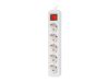 Lanberg PS1-05F-0150-W 5x Schuko aljzat 10A 1.5m kapcsolós fehér elosztósor