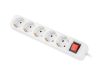 Lanberg PS1-05F-0150-W 5x Schuko aljzat 10A 1.5m kapcsolós fehér elosztósor