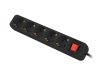 Lanberg PS1-05F-0300-BK 5x Schuko aljzat 10A 3m kapcsolós fekete elosztósor