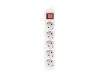 Lanberg PS1-05F-0300-W 5x Schuko aljzat 10A 3m kapcsolós fehér elosztósor