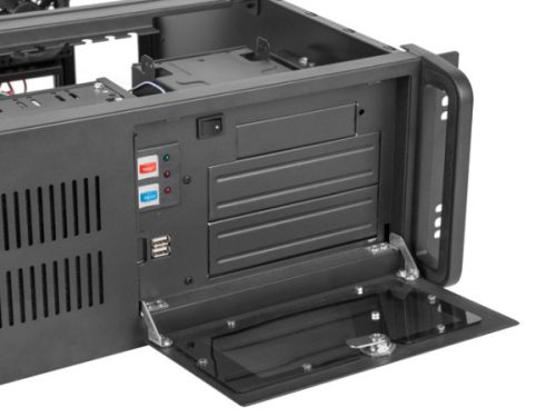Lanberg SC01-4504-10B 19" 4U SZÉL:430mm MÉLY:450mm MAG:177mm táp nélküli rack szerver ház