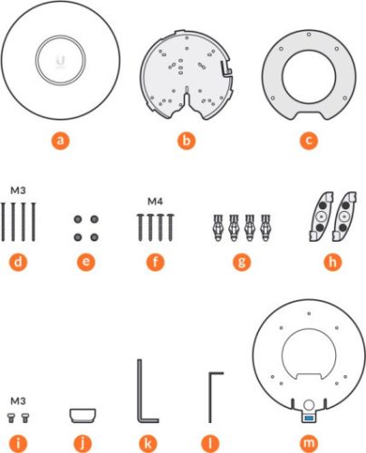 Ubiquiti UniFi U6-PRO 802.11ax Wi-Fi 6 Dual-band beltéri Access Point