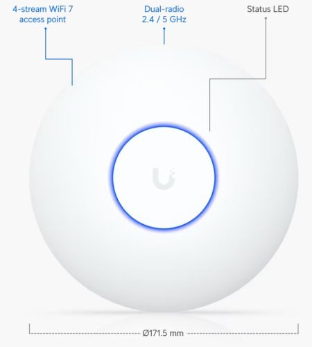 Ubiquiti UniFi U7-Lite 802.11be Wi-Fi 7 Dual-band beltéri Access Point