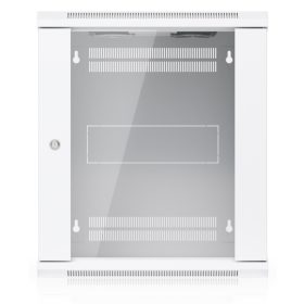   Ubiquiti UACC-RACK-12U-WALL-450-G 19" 12U 635x550x450mm MAX:50kg üvegajtós fehér fali rack szekrény