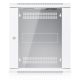Ubiquiti UACC-RACK-12U-WALL-450-G 19" 12U 635x550x450mm MAX:50kg üvegajtós fehér fali rack szekrény