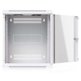   Ubiquiti UACC-RACK-12U-WALL-450-G 19" 12U 635x550x450mm MAX:50kg üvegajtós fehér fali rack szekrény