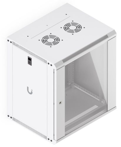 Ubiquiti UACC-RACK-12U-WALL-450-G 19" 12U 635x550x450mm MAX:50kg üvegajtós fehér fali rack szekrény