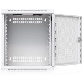   Ubiquiti UACC-RACK-12U-WALL-450-P 19" 12U 635x550x450mm MAX:50kg perforált ajtós fehér fali rack szekrény