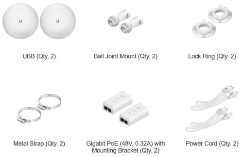 Ubiquiti UniFi UBB Building Bridge 60GHz integrált antennás PtP rádió pár