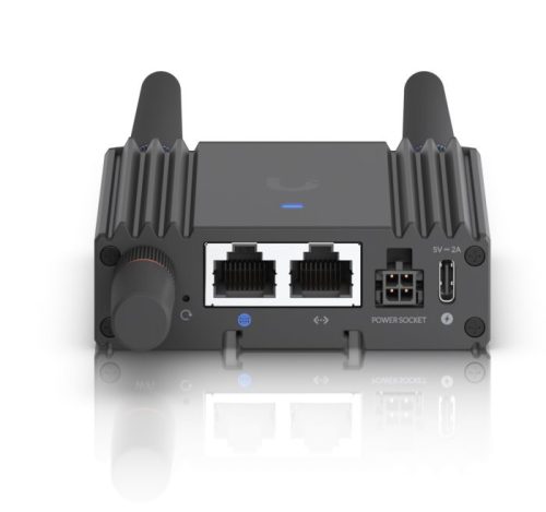 Ubiquiti UniFi UMR-Ultra 2x10/100 FE LAN 1xnanoSIM IoT 4G/LTE CAT4 beltéri Vezeték nélküli ipari router