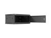 Lanberg WF01-6404-00B 19" 4U SZÉL:600mm MÉLY:450mm MAG:290mm lapraszerelt fémajtós fekete fali rack szekrény