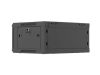 Lanberg WF01-6404-00B 19" 4U SZÉL:600mm MÉLY:450mm MAG:290mm lapraszerelt fémajtós fekete fali rack szekrény