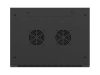 Lanberg WF01-6404-10B 19" 4U SZÉL:600mm MÉLY:450mm MAG:290mm lapraszerelt üvegajtós fekete fali rack szekrény