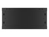 Lanberg WF01-6404-10B 19" 4U SZÉL:600mm MÉLY:450mm MAG:290mm lapraszerelt üvegajtós fekete fali rack szekrény