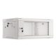 Lanberg WF01-6404-10S 19" 4U SZÉL:600mm MÉLY:450mm MAG:290mm lapraszerelt üvegajtós szürke fali rack szekrény