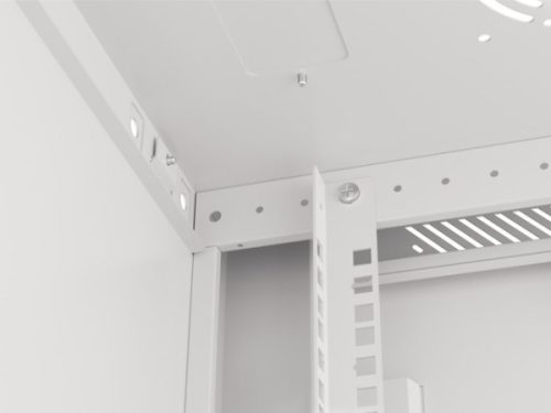 Lanberg WF01-6404-10S 19" 4U SZÉL:600mm MÉLY:450mm MAG:290mm lapraszerelt üvegajtós szürke fali rack szekrény