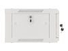 Lanberg WF01-6404-10S 19" 4U SZÉL:600mm MÉLY:450mm MAG:290mm lapraszerelt üvegajtós szürke fali rack szekrény