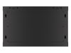 Lanberg WF01-6406-10B 19" 6U SZÉL:600mm MÉLY:450mm MAG:379mm lapraszerelt üvegajtós fekete fali rack szekrény