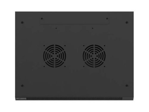 Lanberg WF01-6406-23B 19" 6U SZÉL:600mm MÉLY:450mm MAG:379mm lapraszerelt perforált ajtós fekete fali rack szekrény