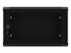 Lanberg WF01-6406-23B 19" 6U SZÉL:600mm MÉLY:450mm MAG:379mm lapraszerelt perforált ajtós fekete fali rack szekrény