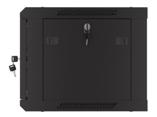 Lanberg WF01-6406-23B 19" 6U SZÉL:600mm MÉLY:450mm MAG:379mm lapraszerelt perforált ajtós fekete fali rack szekrény