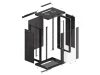 Lanberg WF01-6418-10B 19" 18U SZÉL:600mm MÉLY:450mm MAG:907mm lapraszerelt üvegajtós fekete fali rack szekrény