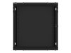 Lanberg WF01-6612-10B 19" 12U SZÉL:600mm MÉLY:600mm MAG:640mm lapraszerelt üvegajtós fekete fali rack szekrény