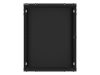 Lanberg WF01-6615-10B 19" 15U SZÉL:600mm MÉLY:600mm MAG:774mm lapraszerelt üvegajtós fekete fali rack szekrény