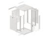 Lanberg WF01-6615-10S 19" 15U SZÉL:600mm MÉLY:600mm MAG:774mm lapraszerelt üvegajtós szürke fali rack szekrény